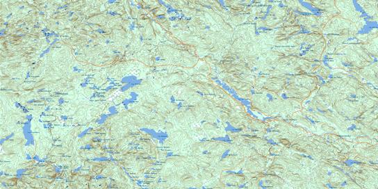 Lac Charland Topo Map 031J16 at 1:50,000 scale - National Topographic System of Canada (NTS) - Toporama map