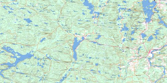 Blue Sea Lake Topo Map 031K01 at 1:50,000 scale - National Topographic System of Canada (NTS) - Toporama map