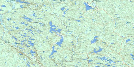 Lac Usborne Topo Map 031K02 at 1:50,000 scale - National Topographic System of Canada (NTS) - Toporama map