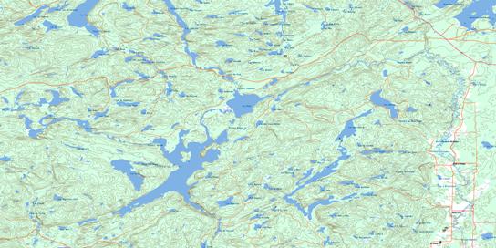 Montcerf Topo Map 031K09 at 1:50,000 scale - National Topographic System of Canada (NTS) - Toporama map