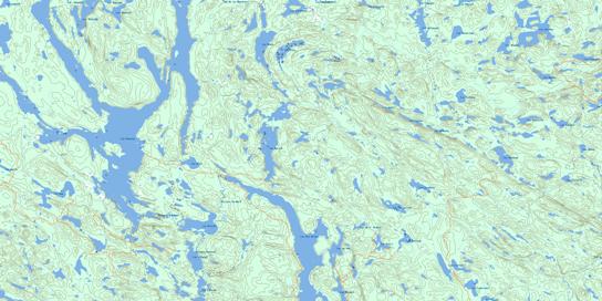 Lac Dumoine Topographic map 031K13 at 1:50,000 Scale