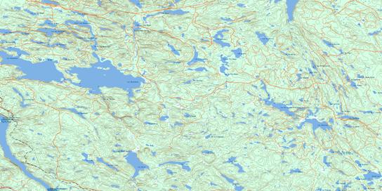 Lac Beauchene Topo Map 031L10 at 1:50,000 scale - National Topographic System of Canada (NTS) - Toporama map