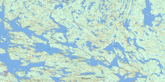 Lac Grindstone Topo Map 031L15 at 1:50,000 scale - National Topographic System of Canada (NTS) - Toporama map