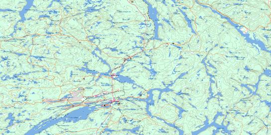 Temagami Topographic map 031M04 at 1:50,000 Scale