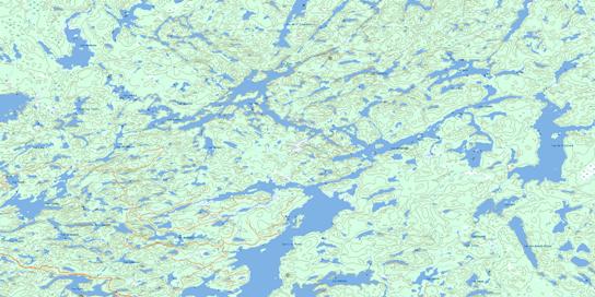 Lac Winawiash Topo Map 031M08 at 1:50,000 scale - National Topographic System of Canada (NTS) - Toporama map