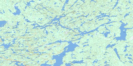 Lac Winawiash Topographic map 031M08 at 1:50,000 Scale
