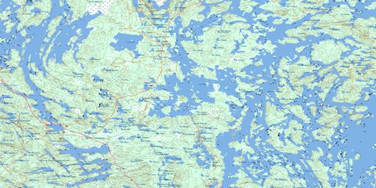 Reservoir Cabonga Topo Map 031N07 at 1:50,000 scale - National Topographic System of Canada (NTS) - Toporama map