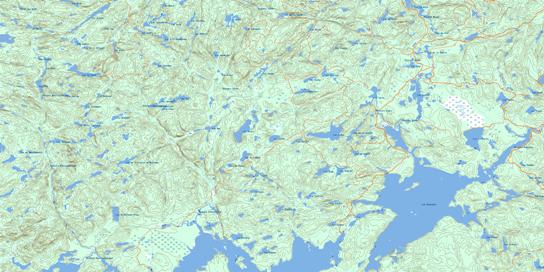 Lac Manouane Topo Map 031O09 at 1:50,000 scale - National Topographic System of Canada (NTS) - Toporama map