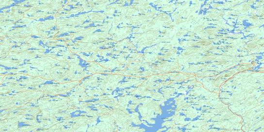 Lac Echouani Topo Map 031O13 at 1:50,000 scale - National Topographic System of Canada (NTS) - Toporama map