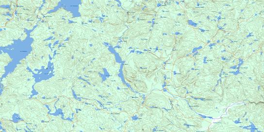 Lac Mondonac Topo Map 031P05 at 1:50,000 scale - National Topographic System of Canada (NTS) - Toporama map