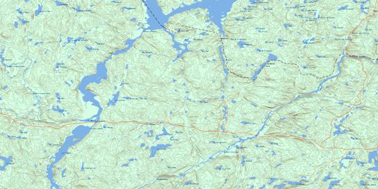 Lac Flamand Topo Map 031P11 at 1:50,000 scale - National Topographic System of Canada (NTS) - Toporama map
