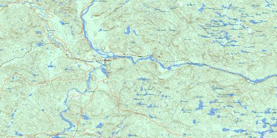 Sanmaur Topo Map 031P13 at 1:50,000 scale - National Topographic System of Canada (NTS) - Toporama map