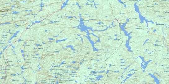 Grand Lac Bostonnais Topo Map 031P16 at 1:50,000 scale - National Topographic System of Canada (NTS) - Toporama map