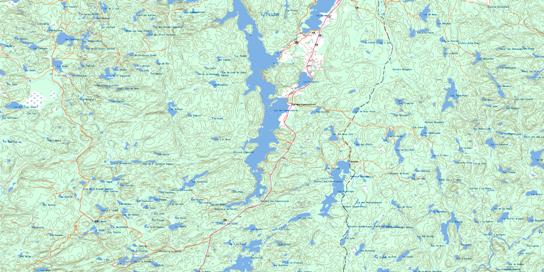 Lac Des Commissaires Topo Map 032A01 at 1:50,000 scale - National Topographic System of Canada (NTS) - Toporama map