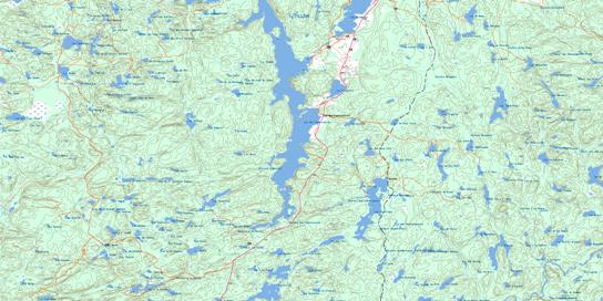 Lac Des Commissaires Topo Map 032A01 at 1:50,000 scale - National Topographic System of Canada (NTS) - Toporama map