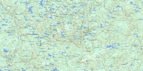 Lac De La Fourche Topographic map 032A03 at 1:50,000 Scale