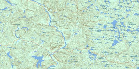 Lac Lareau Topo Map 032A04 at 1:50,000 scale - National Topographic System of Canada (NTS) - Toporama map