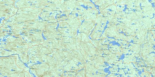 Lac Bignell Topo Map 032A05 at 1:50,000 scale - National Topographic System of Canada (NTS) - Toporama map