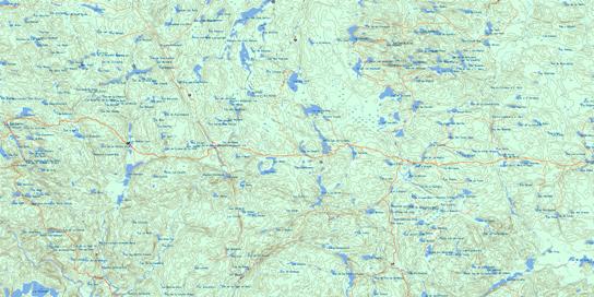 Lac Bonhomme Topo Map 032A07 at 1:50,000 scale - National Topographic System of Canada (NTS) - Toporama map