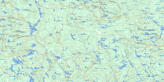 Lac Trenche Topo Map 032A11 at 1:50,000 scale - National Topographic System of Canada (NTS) - Toporama map