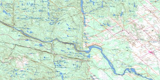 Normandin Topographic map 032A15 at 1:50,000 Scale