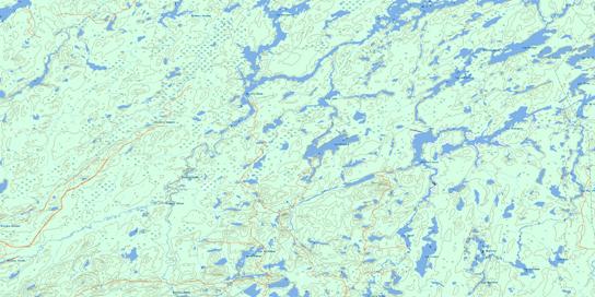 Lac Bongard Topo Map 032B05 at 1:50,000 scale - National Topographic System of Canada (NTS) - Toporama map