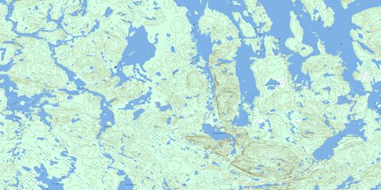 Lac Nemio Topographic map 032B07 at 1:50,000 Scale