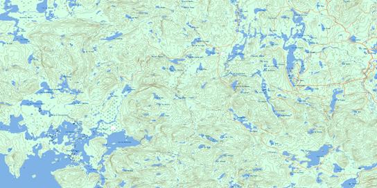 Lac Deziel Topographic map 032B09 at 1:50,000 Scale