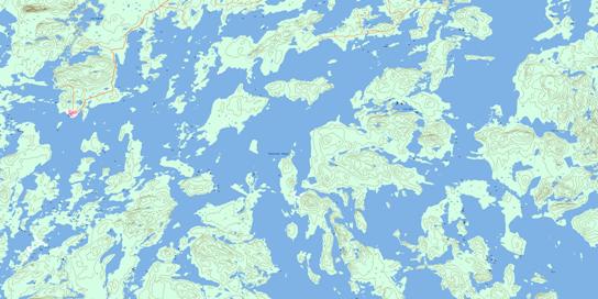 Lac Duchet Topo Map 032B10 at 1:50,000 scale - National Topographic System of Canada (NTS) - Toporama map