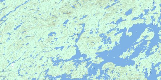 Baie Plamondon Topo Map 032B11 at 1:50,000 scale - National Topographic System of Canada (NTS) - Toporama map