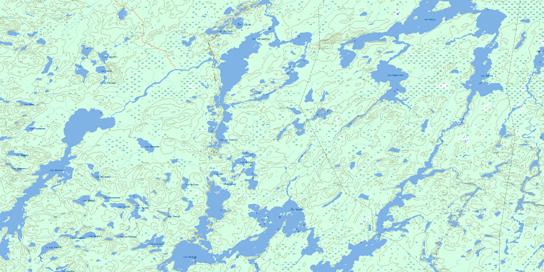 Lac Mesplet Topographic map 032B13 at 1:50,000 Scale