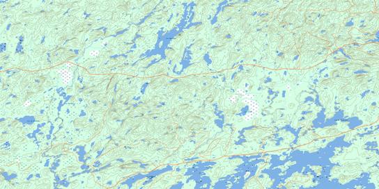 Lac Baptiste Topographic map 032B15 at 1:50,000 Scale