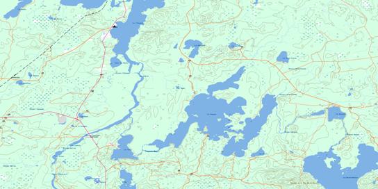 Lac Gueguen Topographic map 032C03 at 1:50,000 Scale