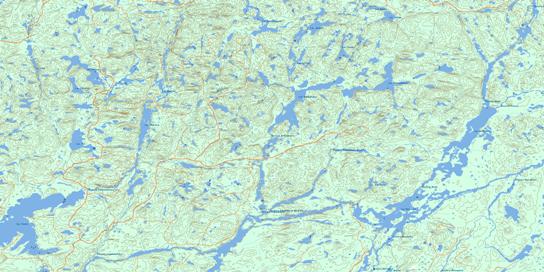 Lac Achepabanca Topo Map 032C09 at 1:50,000 scale - National Topographic System of Canada (NTS) - Toporama map