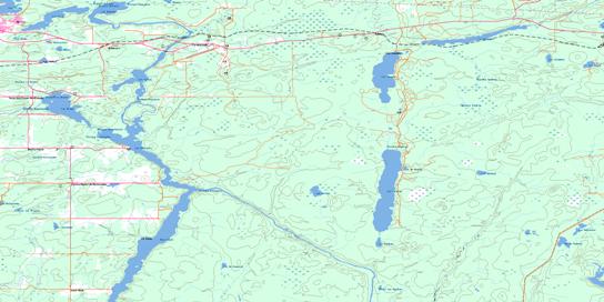 Lac Kinojevis Topographic map 032D02 at 1:50,000 Scale