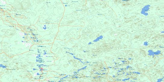 Magusi River Topo Map 032D05 at 1:50,000 scale - National Topographic System of Canada (NTS) - Toporama map