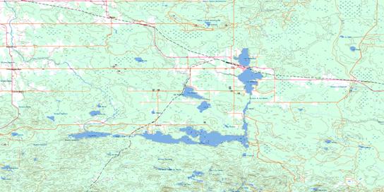 Taschereau Topo Map 032D10 at 1:50,000 scale - National Topographic System of Canada (NTS) - Toporama map
