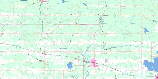 La Sarre Topo Map 032D14 at 1:50,000 scale - National Topographic System of Canada (NTS) - Toporama map
