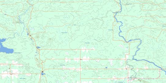 Collines Gemini Topo Map 032D16 at 1:50,000 scale - National Topographic System of Canada (NTS) - Toporama map