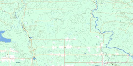 Collines Gemini Topographic map 032D16 at 1:50,000 Scale