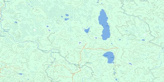 Lac Mistaouac Topo Map 032E07 at 1:50,000 scale - National Topographic System of Canada (NTS) - Toporama map