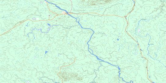 Ruisseau Kistabiche Topographic map 032E08 at 1:50,000 Scale