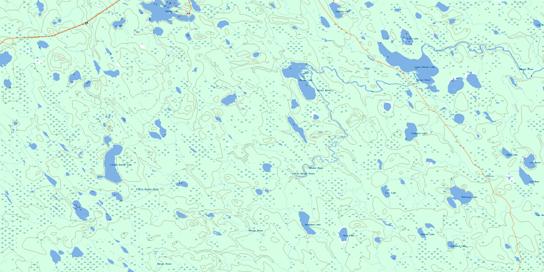 Detour Lake Topographic map 032E13 at 1:50,000 Scale