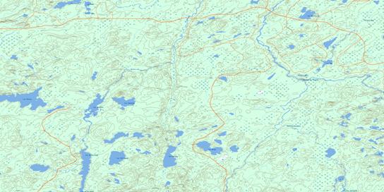 Lac De La Ligne Topo Map 032F01 at 1:50,000 scale - National Topographic System of Canada (NTS) - Toporama map