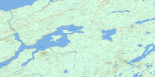Lac Pusticamica Topographic map 032F08 at 1:50,000 Scale