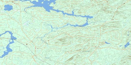 Riviere Opaoca Topo Map 032F11 at 1:50,000 scale - National Topographic System of Canada (NTS) - Toporama map