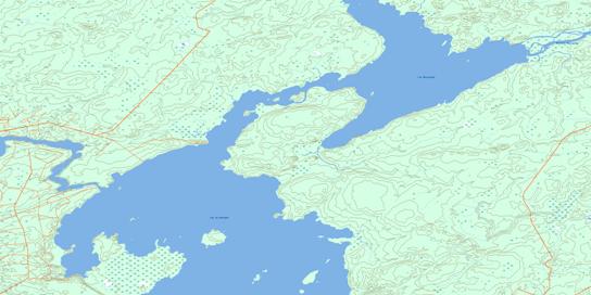 Lac Au Goeland Topo Map 032F15 at 1:50,000 scale - National Topographic System of Canada (NTS) - Toporama map