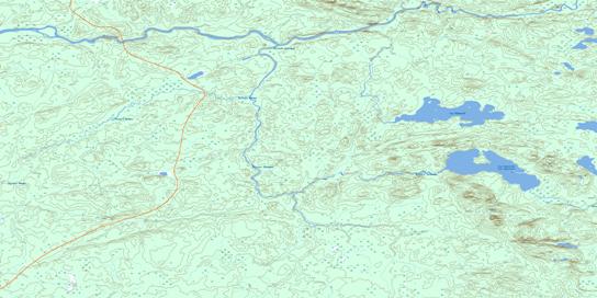 Lac Capisisit Topo Map 032F16 at 1:50,000 scale - National Topographic System of Canada (NTS) - Toporama map