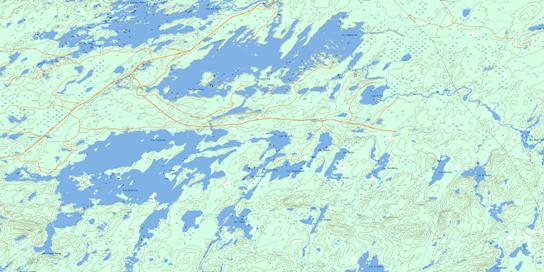 Lac Surprise Topo Map 032G07 at 1:50,000 scale - National Topographic System of Canada (NTS) - Toporama map