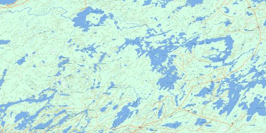 Lac A L'Eau Jaune Topo Map 032G10 at 1:50,000 scale - National Topographic System of Canada (NTS) - Toporama map